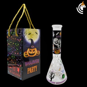 10" "Trick Or Treat Yourself" Halloween Theme Beaker Water Pipe - C [MB1434]